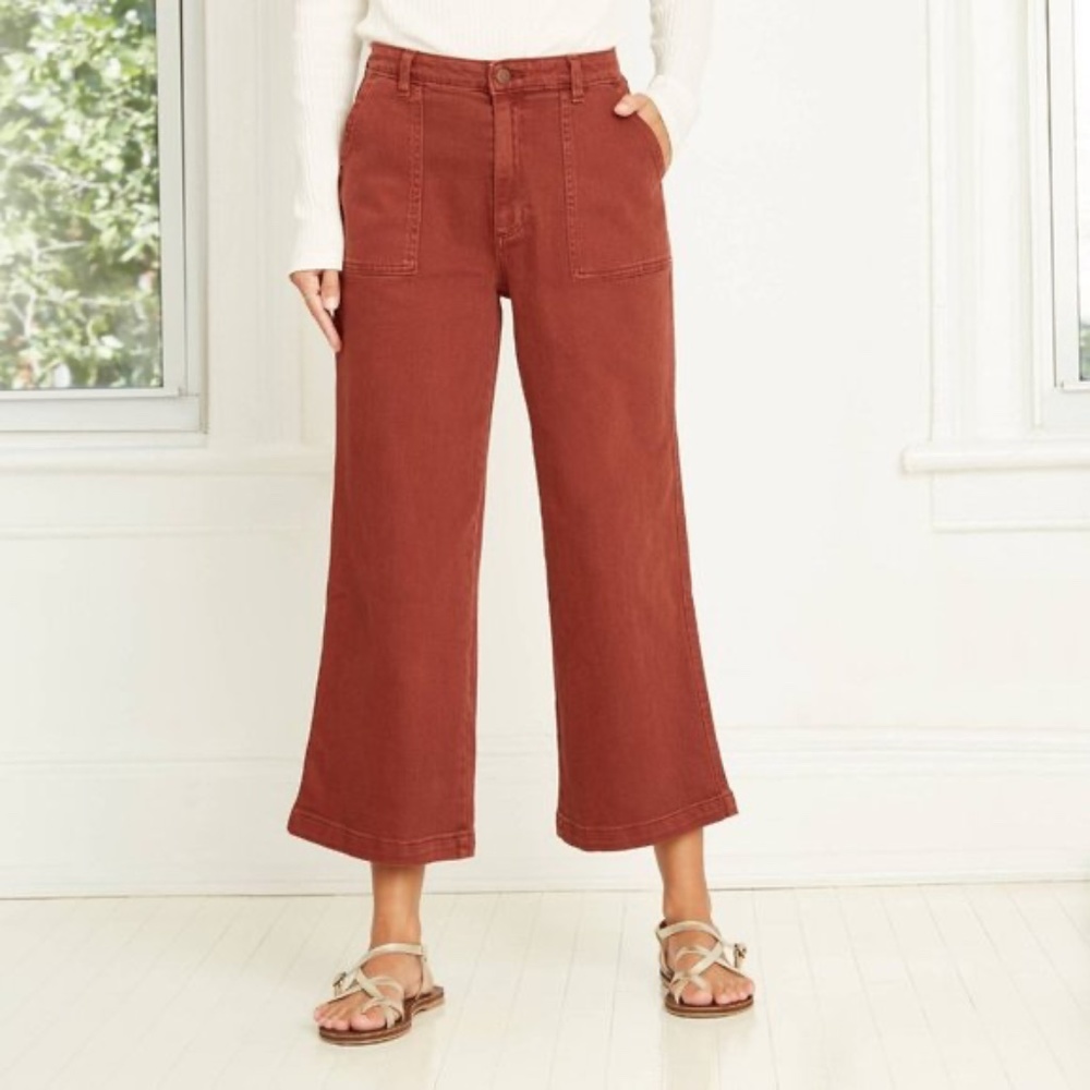 Universal Thread Highest Rise Wide Leg Jeans in Rust